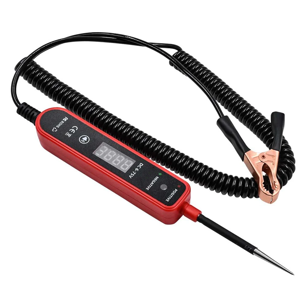 Circuit Probe Tester 4V-60V DC Automotive Circuit Tester Car Short Finder Overload Protection LED Digital Display