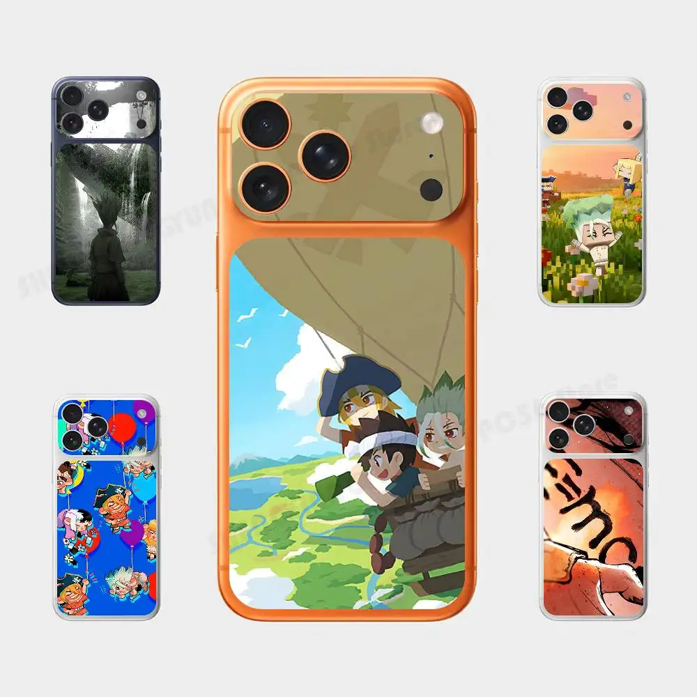 Anime Dr STONE Cartoon For Iphone 17 Pro ProMax Back Protective Decorative Sticker Back Cover