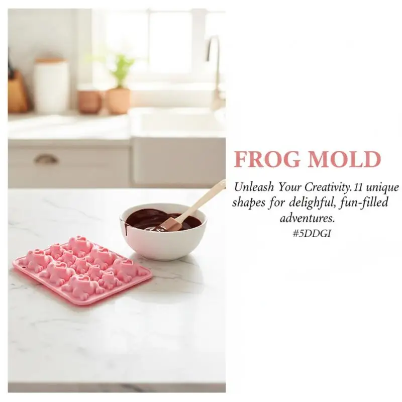 Frogs Silicone Mold, Candy Chocolate Frog Mold For Birthday, Party, Cake Decoration Passover Bake Ware And Ice Tray view 5