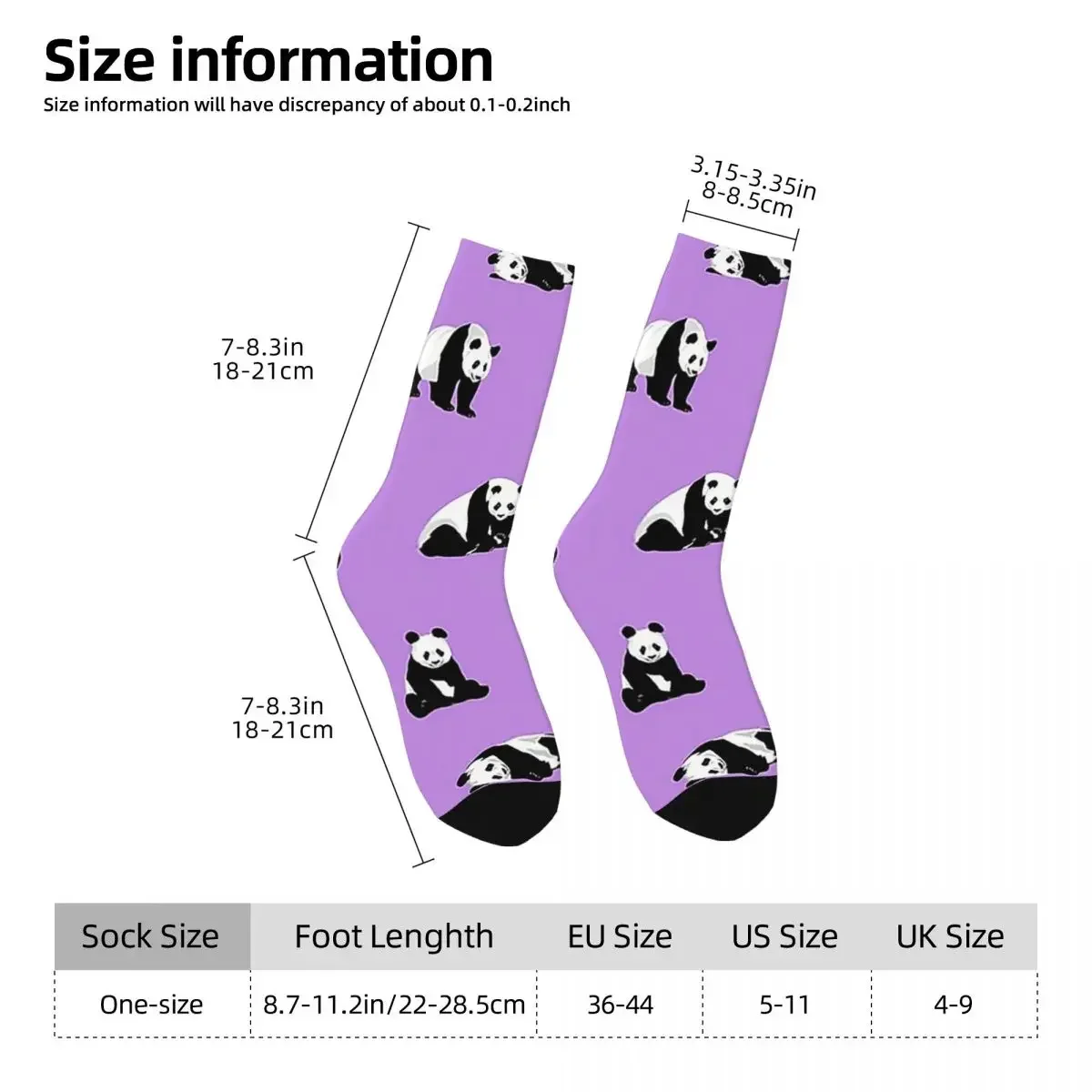 Pandas On Socks Harajuku High Quality Stockings All Season Long Socks Accessories for Unisex Christmas Gifts