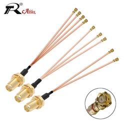 1PC RF coassiale RG178 u.FL IPX IPEX1 Jack femmina da 1 a 4 triplo Splitter cavo SMA Pigtail WIFI Antenna cavo di prolunga Jumper