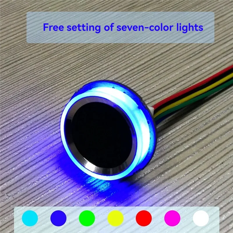 AA08-R502S Fingerprint Module Fingerprint Recognition Module Capacitive Fingerprint Module Sensor Scanner RGB Ring Indicator