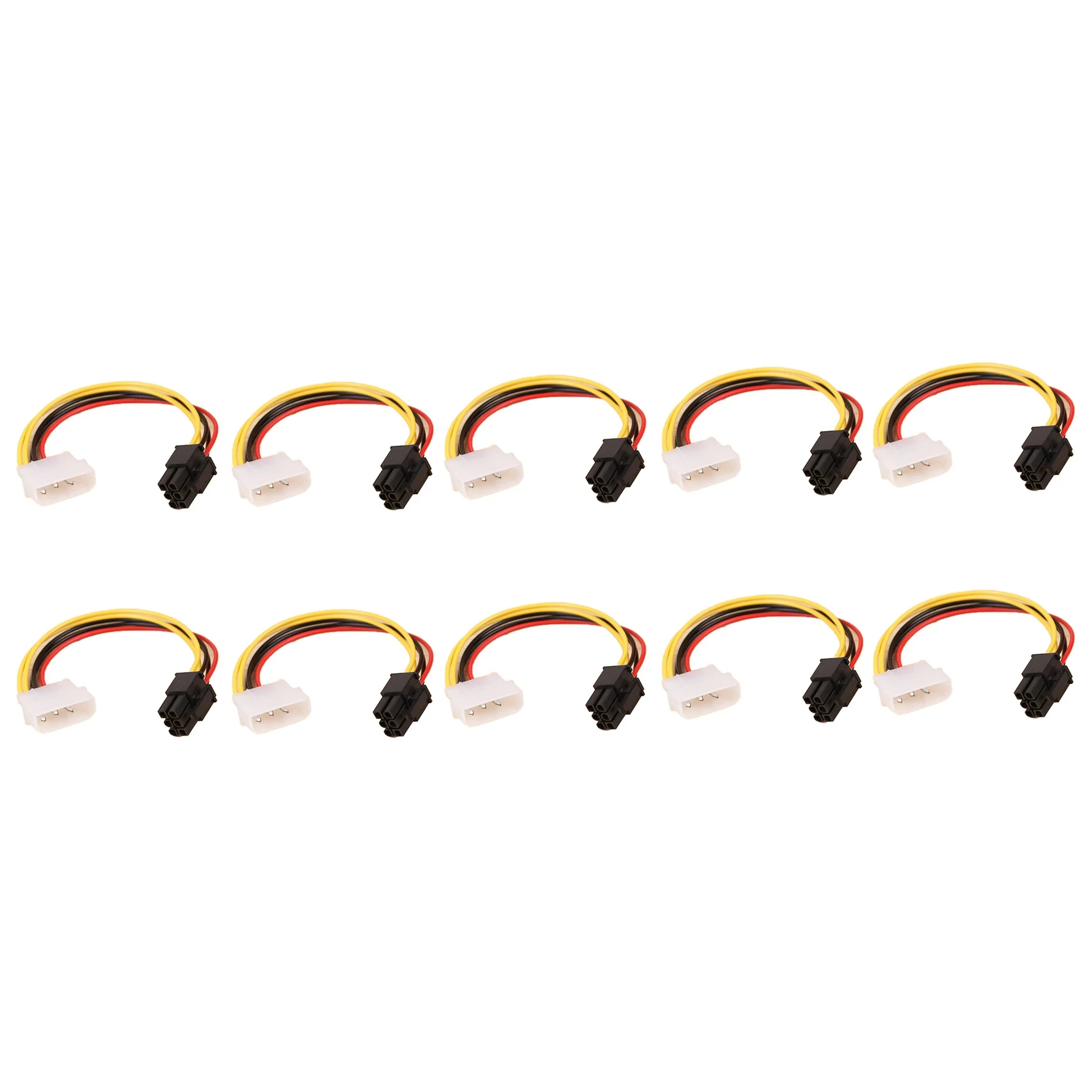 |N06R NEW|  10 Pcs 4 Pin IDE to 6 Pin Power Cable GPU Graphic Card