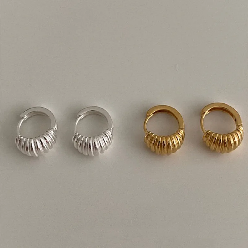 925 Sterling Silver hoop Korean Earrings Simple Temperament Exquisite Hot Semale Sexy Jewelry Gift