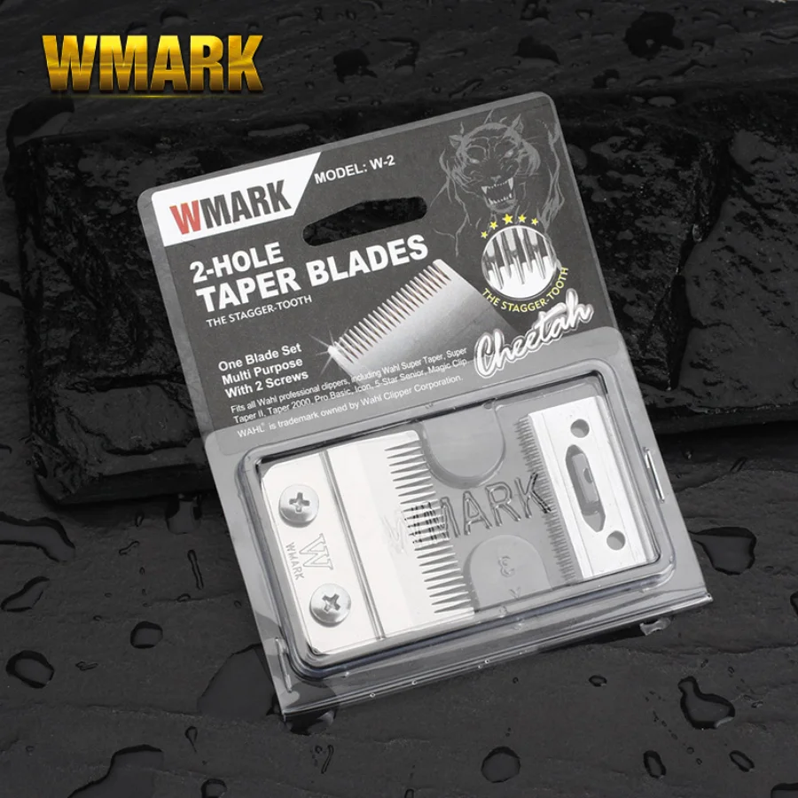 WMARK W-2 Professional 2-Hole  Stagger-teeth Clipper Blade Moving Blade with Screw Replacement Blade High Quanlity Material