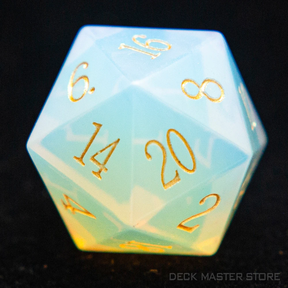 Opal Dice Polyhedral Gemstone Various Shapes Digital D20 DnD Dice for Dungeons and Dragons COC RPG Board Gaming Dice Collection