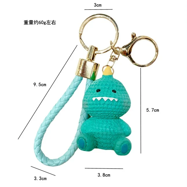 Desenhos animados Bonito Resina Animal Keychain Moda Criativa Saco Acessórios Decoração Charme Kawaii Casal Charme Car Keychain Pequenos Presentes