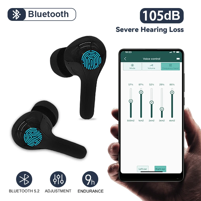 

Hearing Aids Rechargeable Wireless Bluetooth Hearing Aid For Deafness Digital High Quality First Aid Moderate to Severe Loss