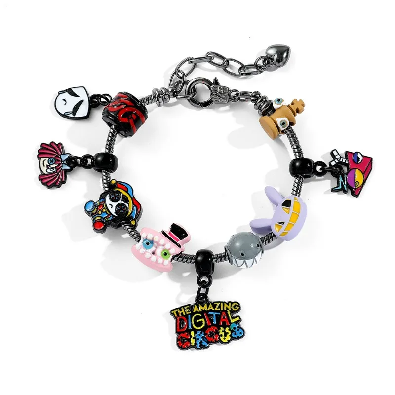 Bracelet de perles DIY créatif et tendance, motif dessin animé, série The Amazing Digital Circus, cadeau d'anniversaire