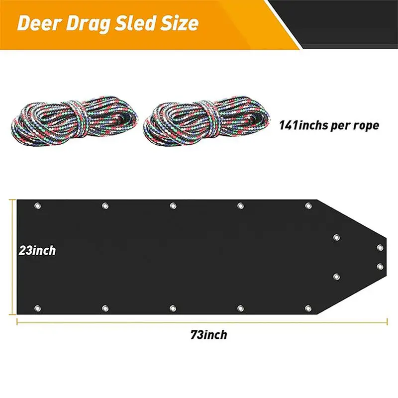 Multi-Purpose Utility Sled Portable Ice Fishing Sled With Rope Deer Drag Sled For Ice Fishing Hunting Game Durable dropshipping