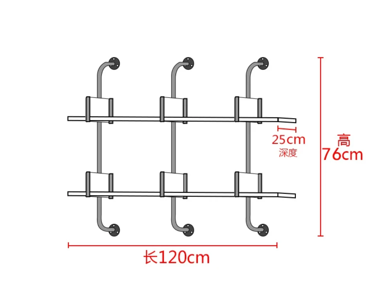 Wall rack beauty nail shop wall display rack wall bookshelf multi-layer storage rack