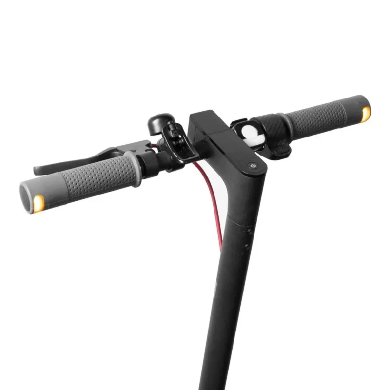 Picture 6: A06F-For /Ninebot Scooter Handlebar Accessories- Hand Bar Grips With Turn Signal Light Slot Grip Rubber Stopper In Gray