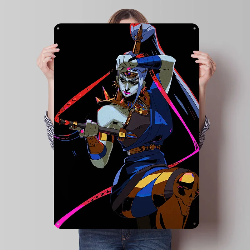 Hades Game Character Poster Customized Vintage Metal Signs Wall Art Retro Tin Plaque for Mancave Home Decoration Ornaments Decor