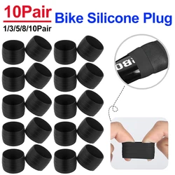 1-10Pair Silicone Anti-skip Bicycle Handlebar Tape Plug Fixed Ring Bike Shift Handle Protection Cover Non-Slip Cycling Accessory