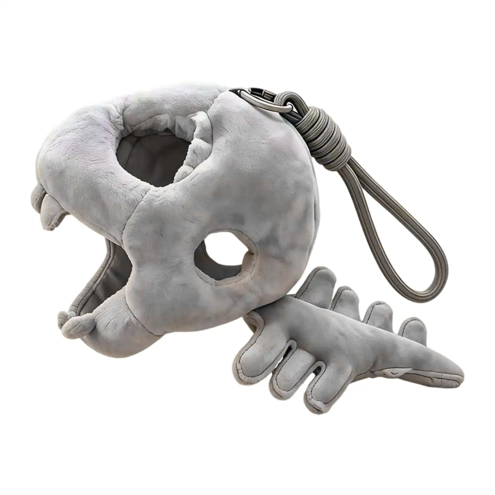 Cute Dinosaur Skeleton Plush Doll Keychain Soft Hoodies Caps For 10-15cm Cotton Dolls Mini Bag Pendant Backpack Accessories