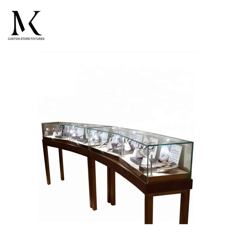 custom.Lishi China Factory Stainless Steel Jewelry Display Cabinets Showcase, Jewelry Showcase Retail Store