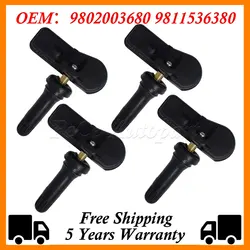 1/4Pcs TPMS Tire Pressure Monitor Sensor For Citroen DS4 DS5 C4 C5 For Peugeot 207 301 308 408 508 3008 9802003680 9811536380