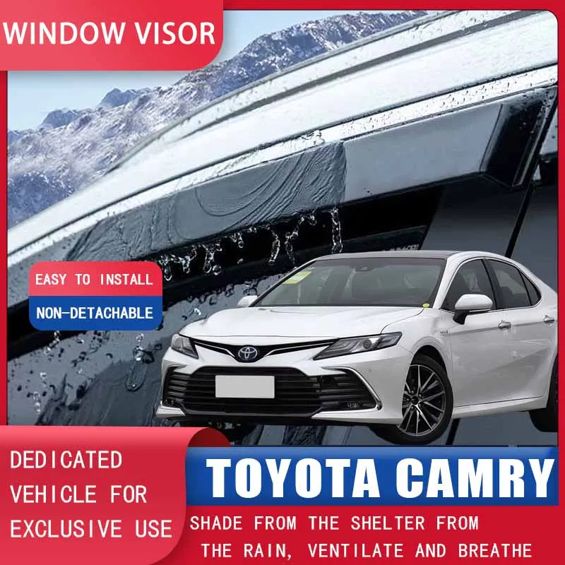 

Specially equipped with Toyota Camry window rain shield, door rain shield, rain shield, rain shield, Flat noodles