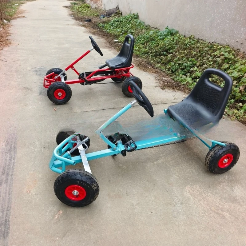 Factory Direct Sale Square Pedal Four-Wheel Car Children's Ride-On Car Kindergarten Pedal Car Children's Land Kart