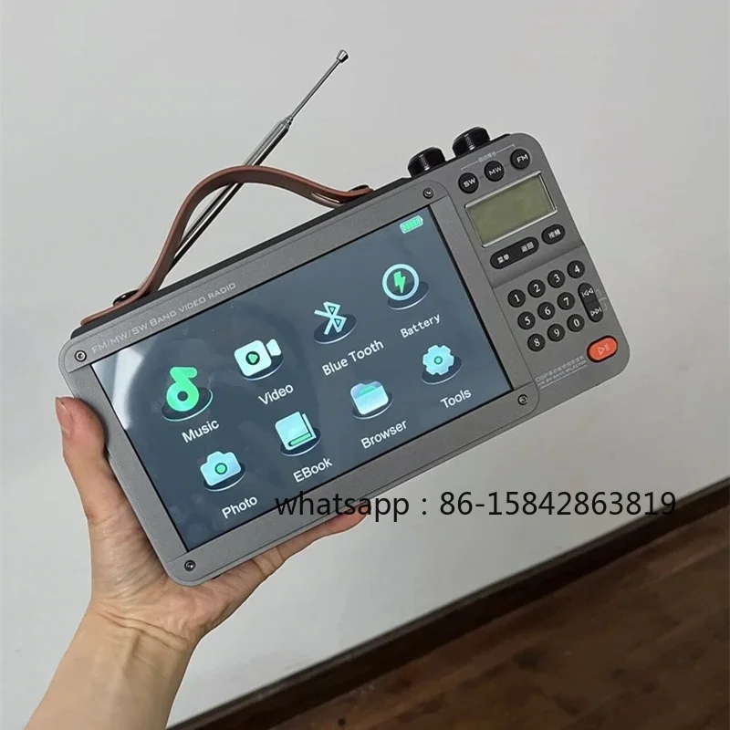F51 7-Inch High Definition Screen Wireless Speakers Multi-purpose BT Retro FM Radio MP4 Card Video Player E-book Reading