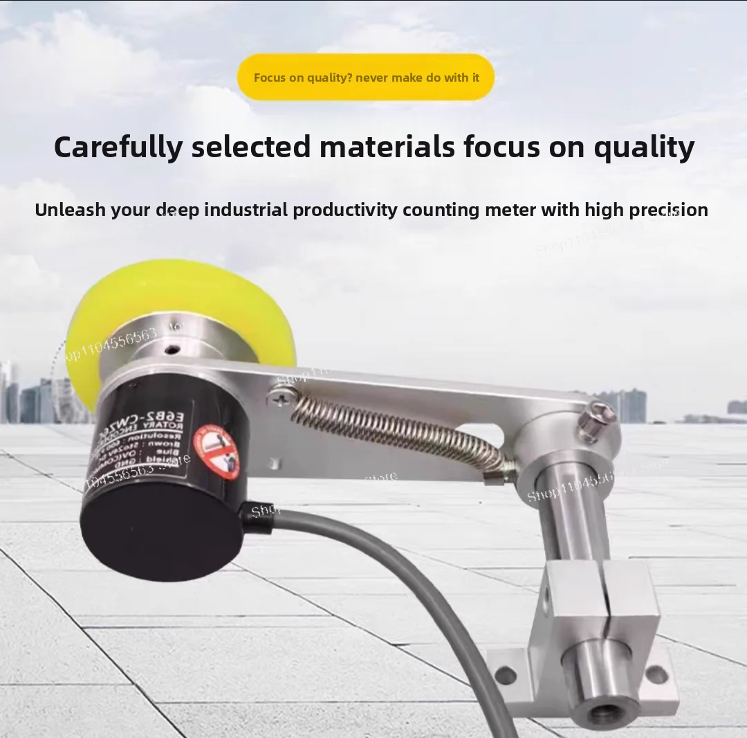 ​​Precision E6B2 Encoder Kit - Incremental Rotary Counter with Spring Mount & Silicone Wheel for Meter Counting​