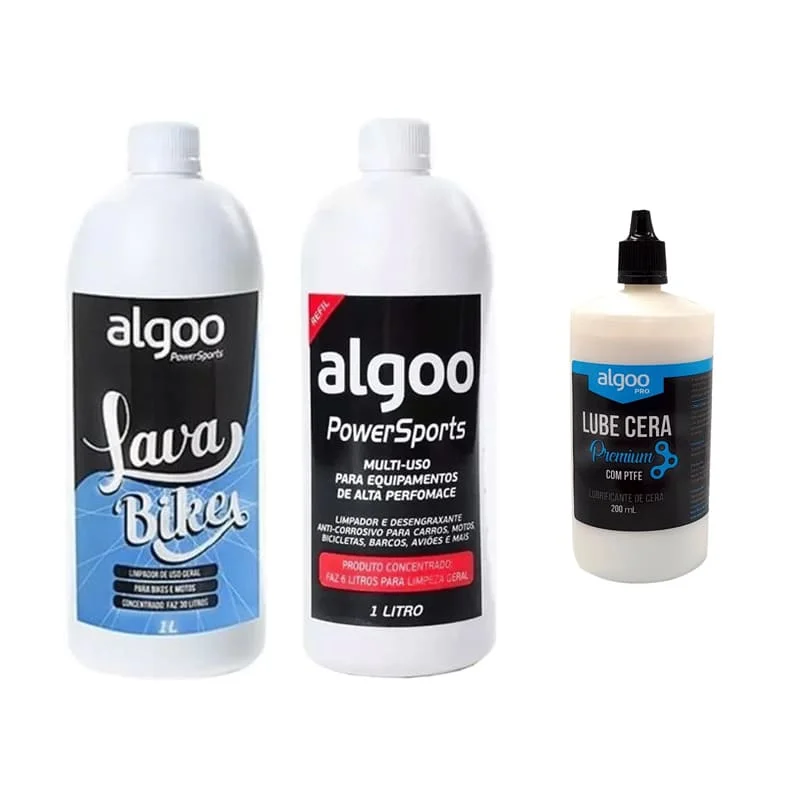 Degreaser Bike Algoo 1L + Lava Bikes Algoo 1L + Lubricant Algoo Cera 200ml