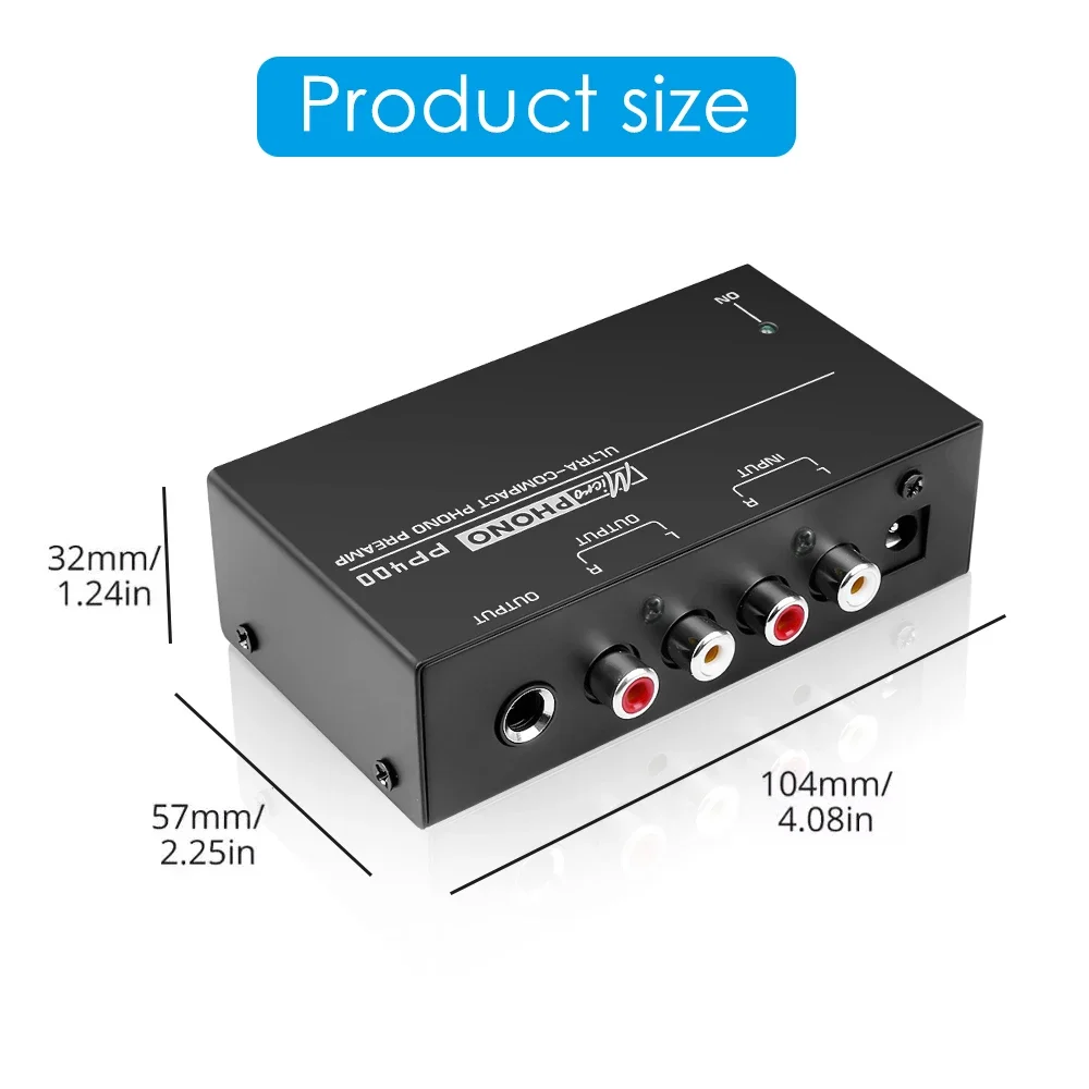 PP400 فائق المدمجة فونو Preamp المضخم المنزل مضخم الصوت الصغير مع واجهة RCA لمكبر صوت القرص الدوار #6