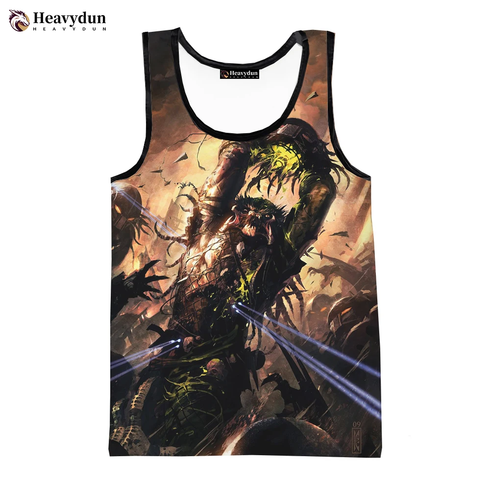 2023 Hot Movies Predator Fashion Summer Men Tank Tops Sleeveless Shirts Spring Harajuku Personality 3D Printed Men's Clothing