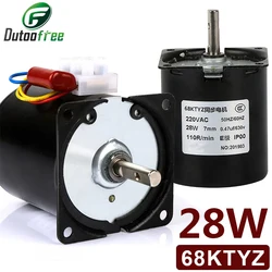 1PC 220V AC 28W 68KTYZ Synchronous Gear Motor 68-KTYZ Permanent Magnet Synchronous Motor 2.5/5/10/15/20/30/50/60/80/110rpm
