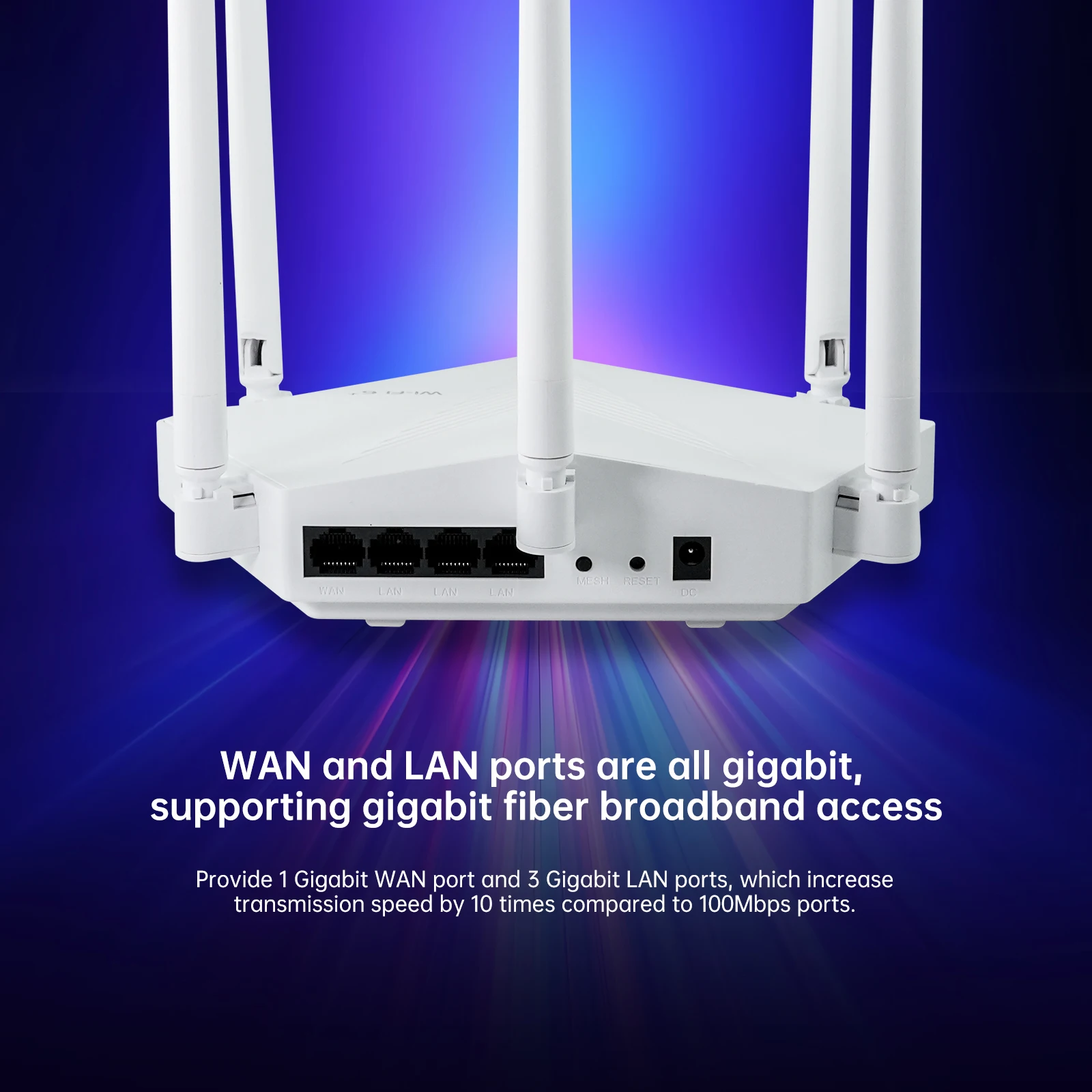 EDUP  RT2980 AX3000 OpenWRT 3000Mbps Dual Band 2.4/5GHz Gigabit WIFI6 Router 802.11AX MIMO EasyMesh Wide Signal Range Router