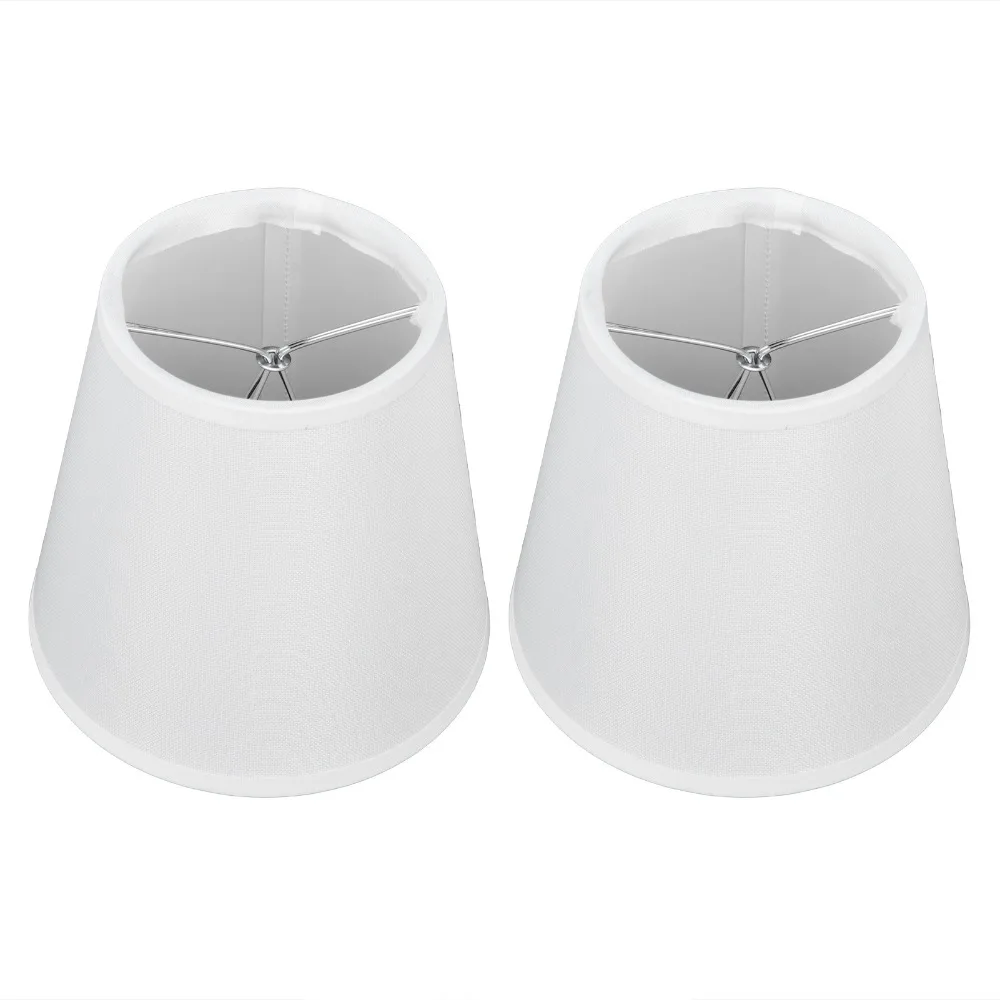 2PCS Decorative Clip On Design Lampshade Fabric Lightweight Chandelier Lamp Shades Lamp Cover Bedroom