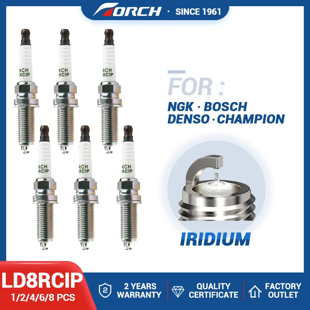 1-8 Uds velas de iridio platino TORCH LD8RCIP OE224 5511695670   Reemplazar para Denso ZXE24HLR7 ZXE24HR7 2036012300 2036014400