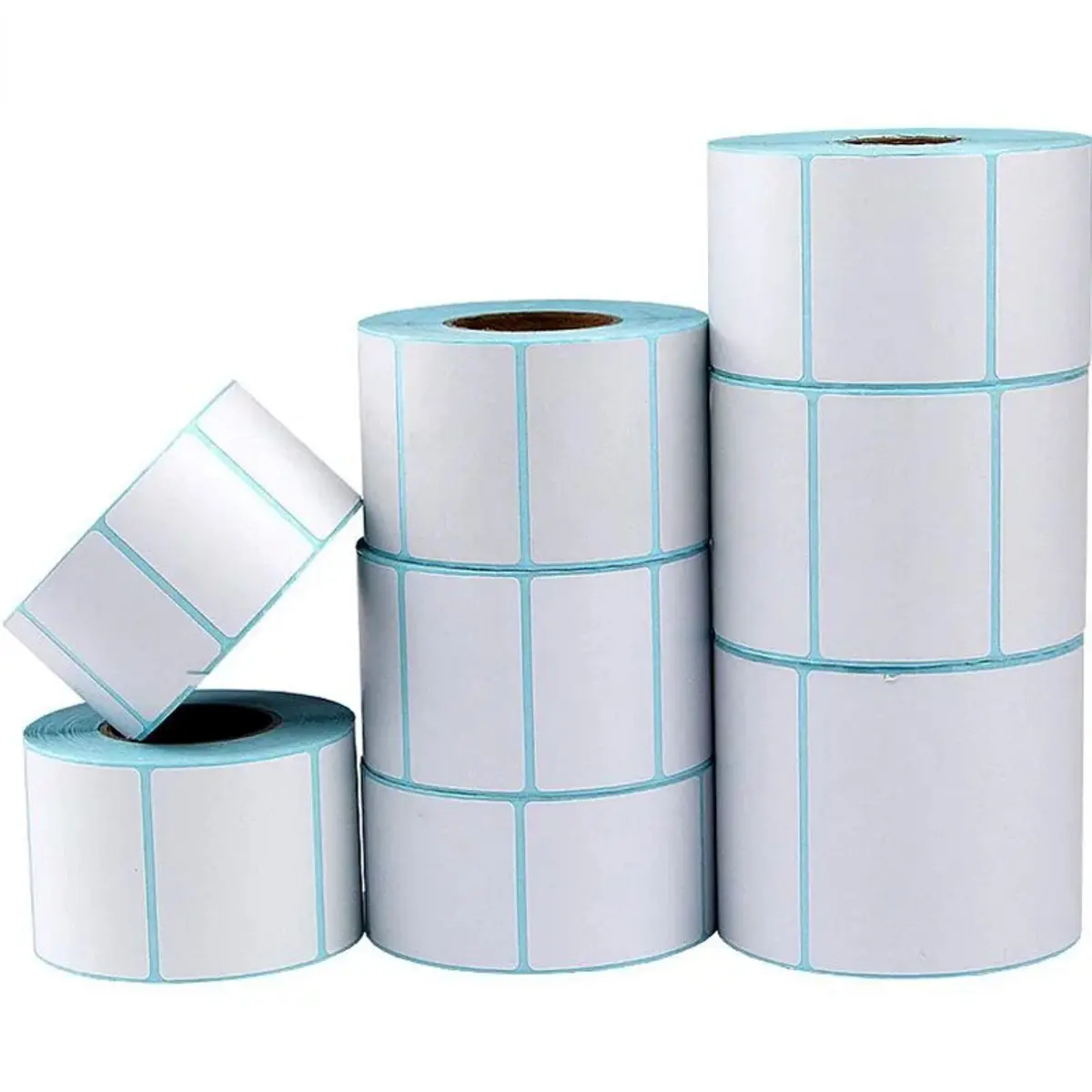700pcs/Roll 자체 접착 열 라벨 슈퍼마켓 가격 빈 바코드 라벨 직접 인쇄 방수 인쇄 용지