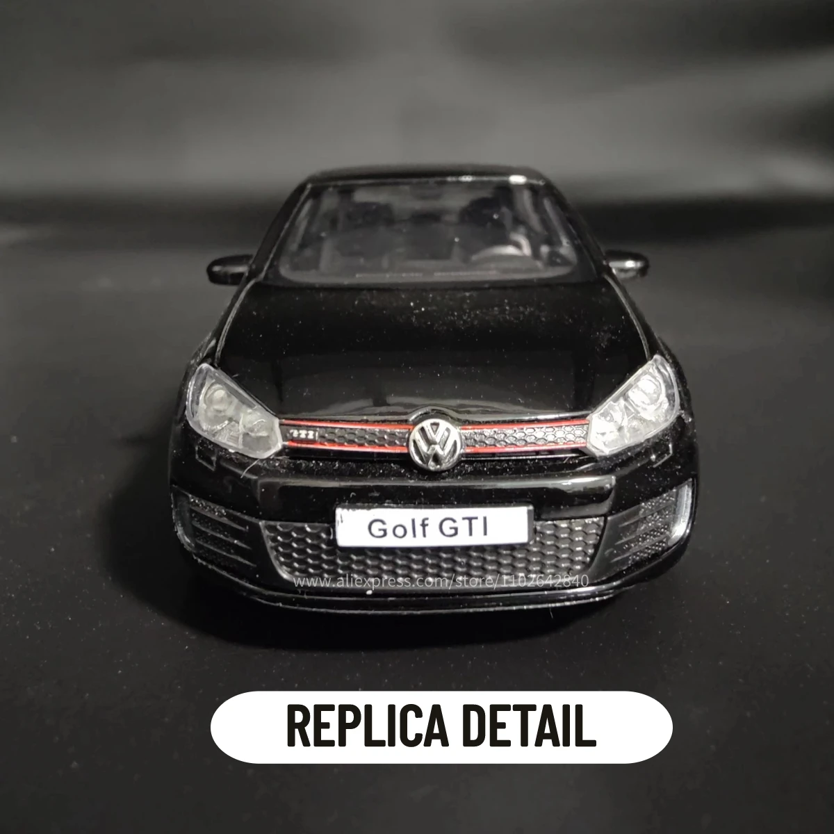 1:36 Metal Diecast Car Model Repilca VW Golf GTI Classic Scale Miniature Collection Vehicle Hobby Kid Toy for Boy Xmas Gift