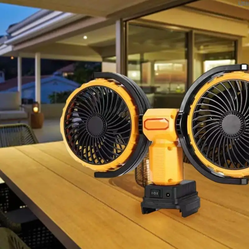 A2UE Bedroom Cooling Fan Plastic Texture with Double Head Suitable for Outdoor Use
