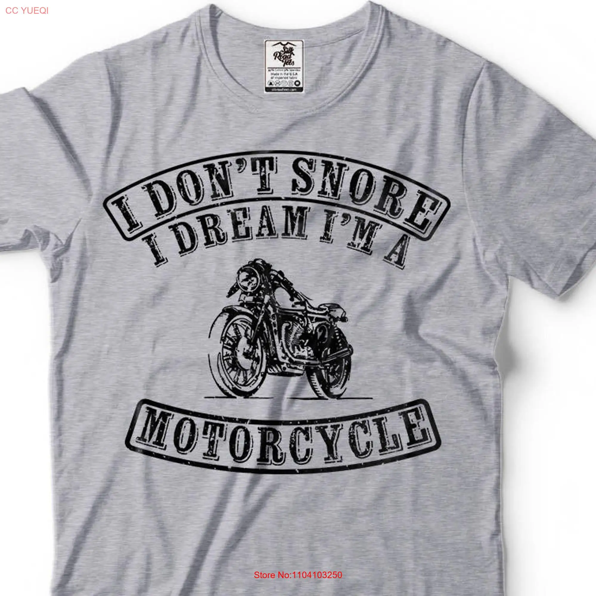 Motorcycle T Shirt Funny Snore American Chopper long or short sleeves