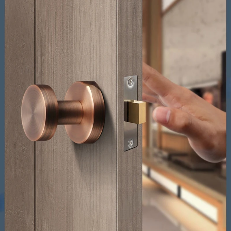 Double-sided Background Wall Invisible Special Door Lock Single-sided Lock Zinc Alloy Invisible Door Lock with Keyhole