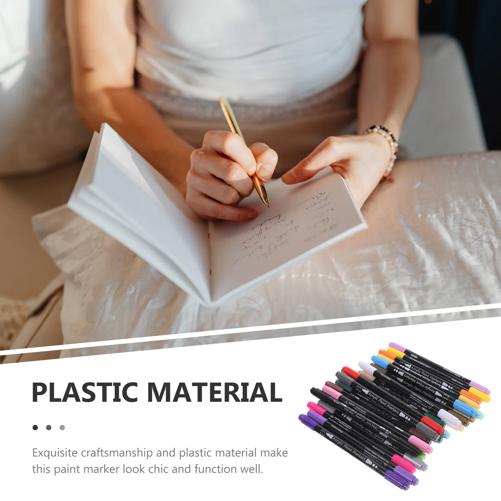 

1 set Dual Tip Acrylic Paint Markers Fine Supplies For Scrapbooking Sketching Coloring Drawing Painting Adult Kids