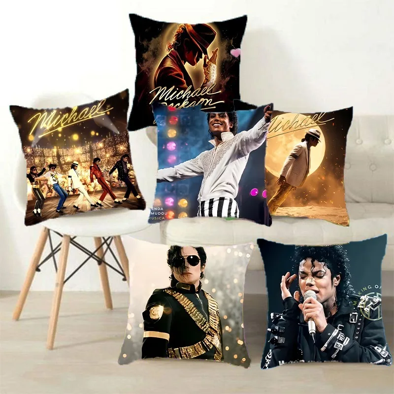 45cm Michael Jackson Decorative Pattern Pillowcase The King of Pop MJ Bed Cushions for Living Room Couch Pillows Pillow Gifts