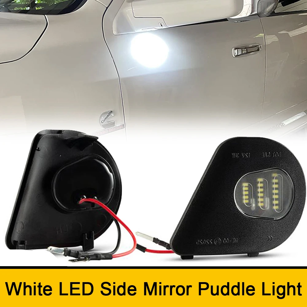 

For Dodge Ram 1500 2500 3500 4500 5500 Under Side Mirror LED Puddle DRL Lights Replace Daytime Running Signal Lamp 68087238AA