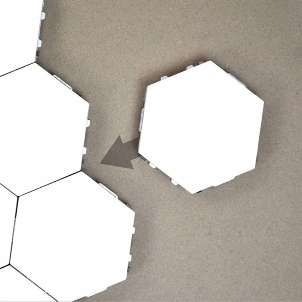 

Sensitive Honeycomb Touch Wall Lamp Magnetic Hexagonal Honeycomb Lights EU Adapter LED Night Lights Bedroom Lamp