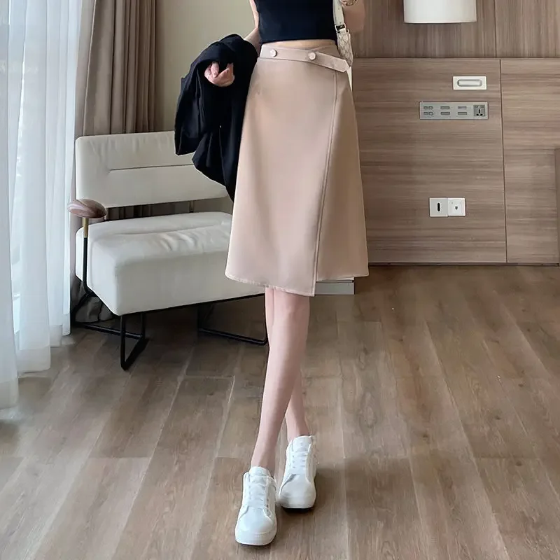 New In High Waist A Line Women's Skirt Female Skirts Aesthetic Korean Fashion Clothing Sales Harajuku Chic and Elegant Casual V