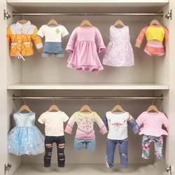 Cactus T-shirt+Denim Shorts Flower Dress+Hat Flamingo Doll Clothes Set For 18 inch American&43cm Baby New Born.OG,Life Girl Doll