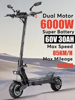 EU YUME Hawk pro 6000W Dual Motor Electric Scooter Thumb Throttle NFC Display Max Speed 85KM/H 60V-30AH Battery Max Range 100KM