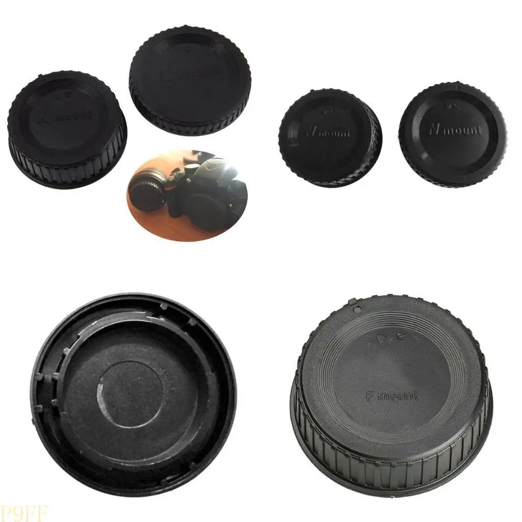 

CS1W F Mount Mount Задняя крышка крышки для крышки + крышка передней части камеры для N-Ikon F DSLR и объектива AI Замените LF-4