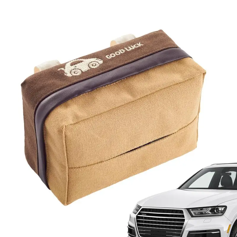 Hunging Car Napkin Holder Car Canvas Holder Case Backseat Car Napkin Holder Wipes Dispenser For Cars Suvs Offices Rvs Trucks