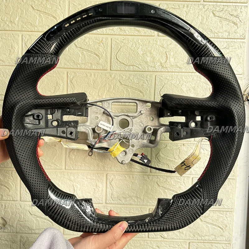 

LED Car Steering Wheel For GMC SIERRA 1500 2500 3500 2019 2020 2021 2022 Chevrolet Silverado Perforated Leather Car Accessories