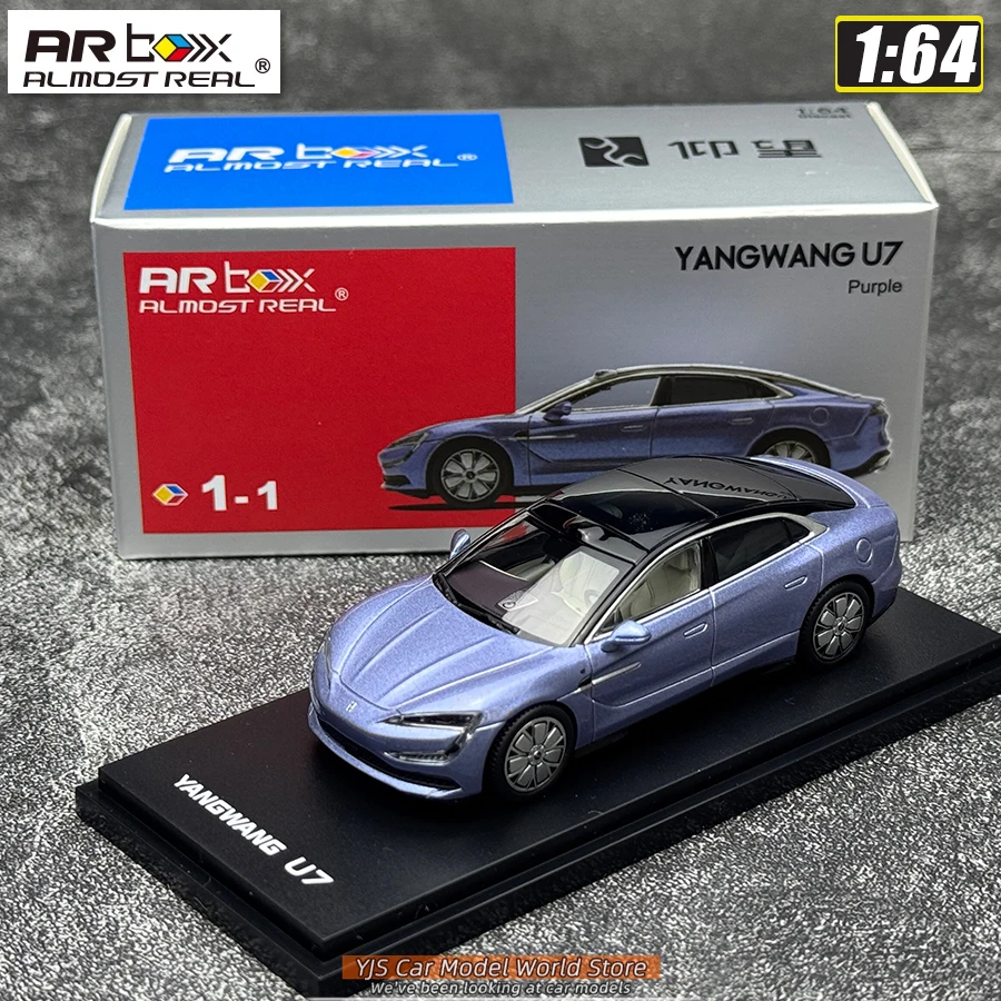 AR BOX نموذج مصبوب بالقالب 1:64 YANGWANG U7 نموذج سيارة قطع عرض ثابتة مجموعة هدايا العيد