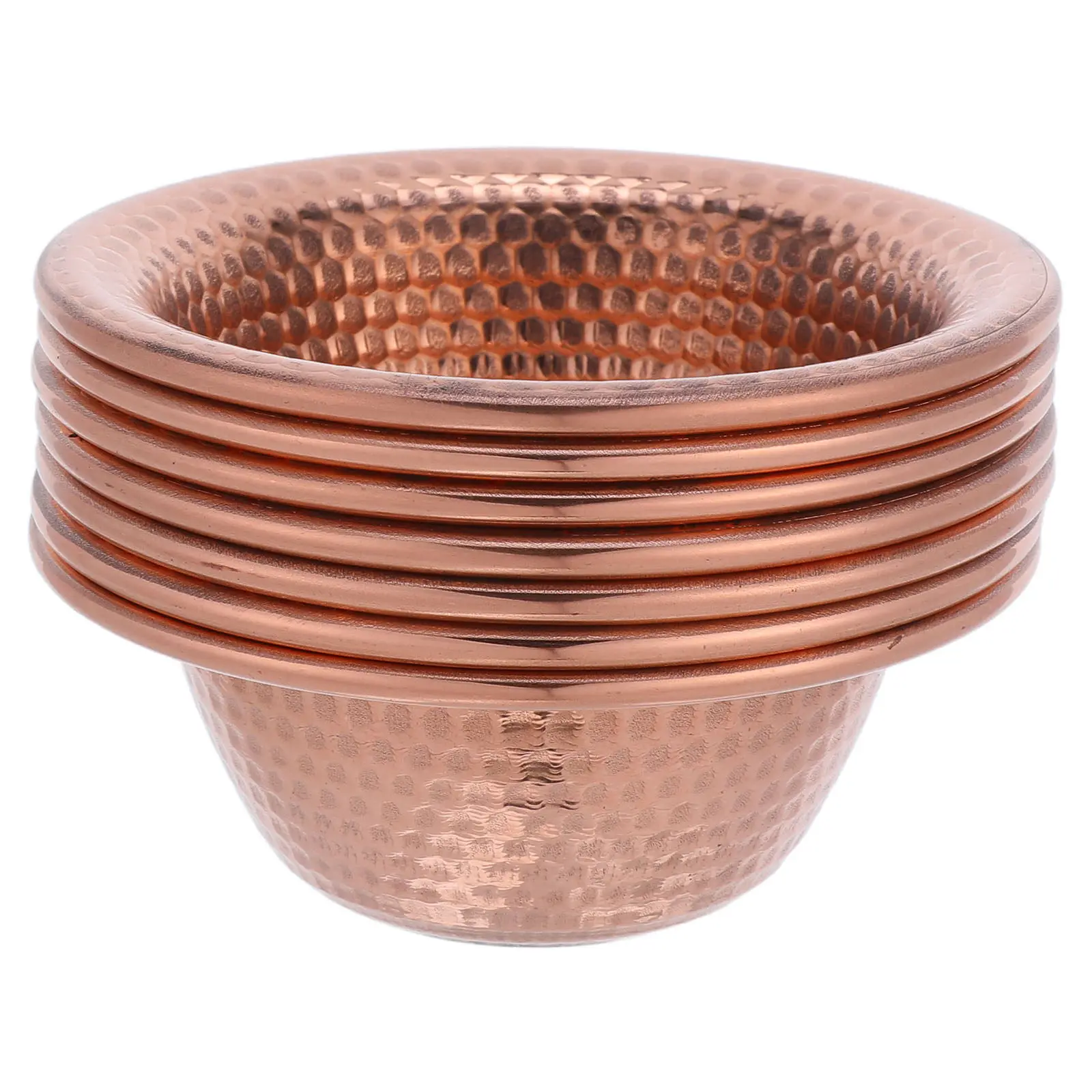 Juego de 7 Cuencos para Servir Comida India, Cuencos de Curry de Aleación Dorada Martillada, Vajilla para la Cena, Cuencos para Arroz, Sopa y Verduras, para Uso en el Hogar y Fiestas