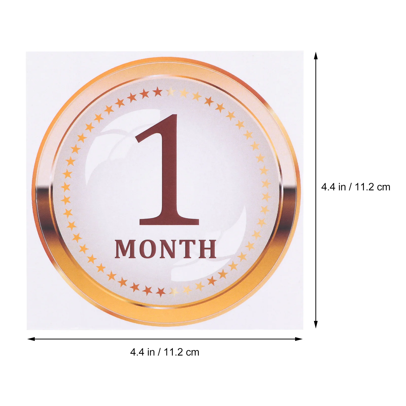 1Set Baby Monthly Milestone Sticker Newborn Photo Prop Easy Use Matte Coating for First Year Growth Recording Baby Photo